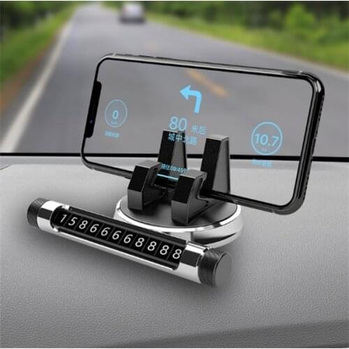 Phone Holder GPS Stand Car Temporary Stop Sign Car Phone Holder Hidden Car Number Plate