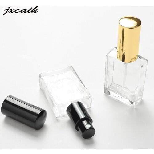 Jxcaih 1Pcs 30ml High Quality Glass Perfume Bottle Atomizer Perfume Bottle Transparent Spray Bottle Crystal Transparent Square