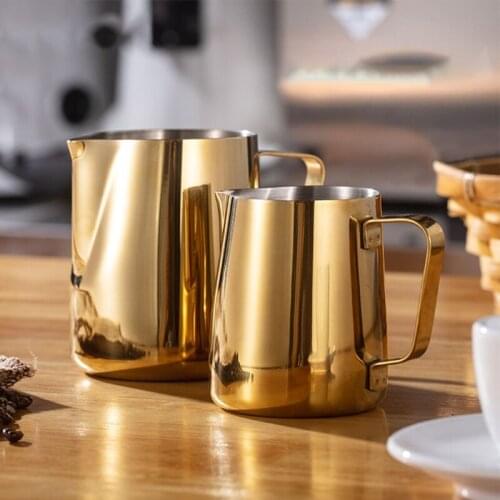 Milk Frothing Pitchers Coffee Steaming Pitchers 350/600ml Stainless Steel Jugs for Espresso Cappuccino and Frothing Milk