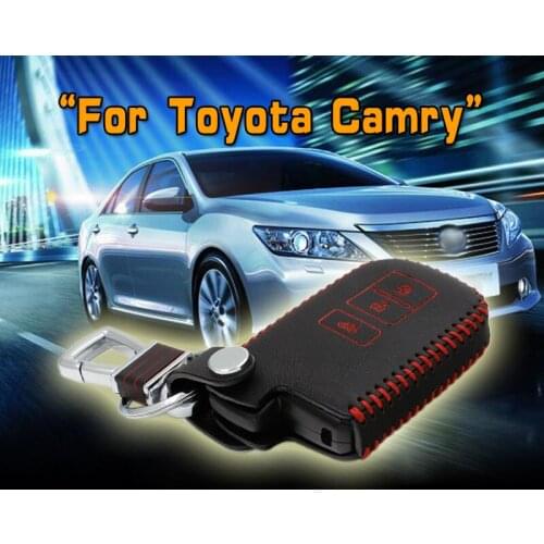 Leather car key case for toyota camry 2012 Car Key Cover wallet holder 2012 key Free shipping