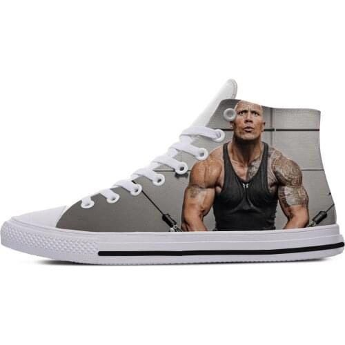 2019 Hot Personality Dwayne "The Rock" Johnson 3D Printed Lightweight Leisure Plimsolls Breathable Comfortable Canvas Shoes