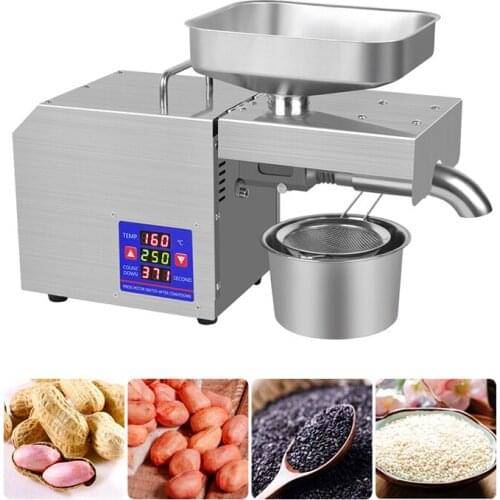 Small Oil Press Machine Peanut Oil PressHousehold Intelligent Electric Oil Extractor Use for Sesame Almond/Walnut