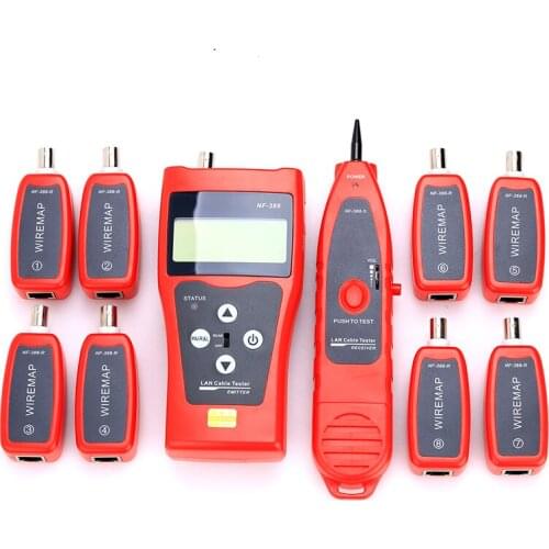 NF-388 Multipurpose Network Cable Tester Tracker with 8 Far-end Jacks for Test Ethernet