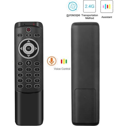 MT1 Backlit Gyro Wireless Fly Air Mouse 2.4G Smart Voice Remote Control For X96 Mini H96 MAX X2 CUBE Android TV Box Vs G20S G30