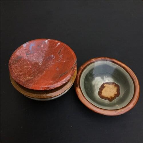 Natural quartz Folk Crafts ocean jasper bowls crystals healing stones for Home Decoration