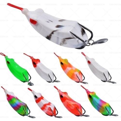 OBSESSION Soft Frog Lures 75mm 17g Double Hooks Soft Baits Jigging Fishing Lure Modified Topwater Silicone Artificial Wobblers