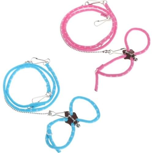 Pet Harness Small Animal Rat Hamster Rabbit Lead Leashes Elastic Adjustable Belt