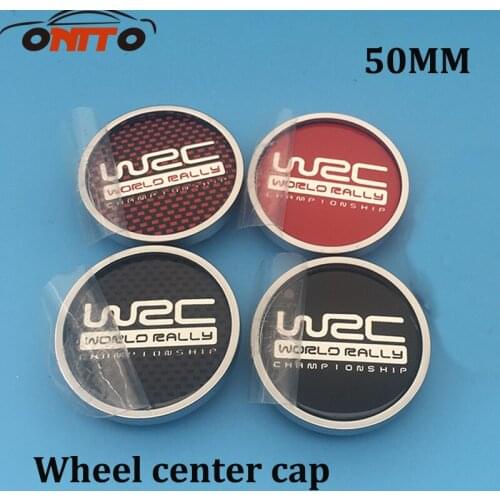 Wheel Dust-proof emblem covers WRC logo Car emblem Wheel Center Hub Cap 20X50mm wheel Badge covers Stickers Auto Accessories