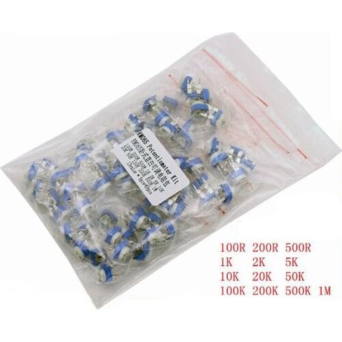 RM065 100ohm-1Mohm Trimming Potentiometer Resistors Assorted Kit 13Type*5pcs Adjustable resistor kit