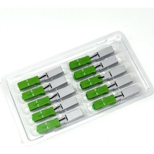SC APCFast Connector Single-Mode Connector FTTH Tool Cold Connector fiber optic 100PCS/box Sc APC Connector