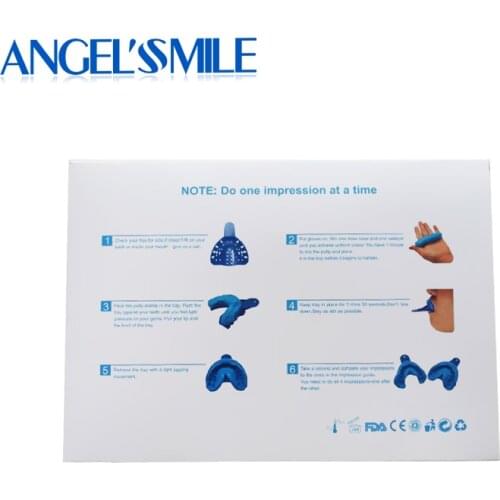 5pcs/lot Angelsmile Silicone Mold Teeth Impression Kit Dental Molding Putty Dental Tray Dentistry Dropshipping