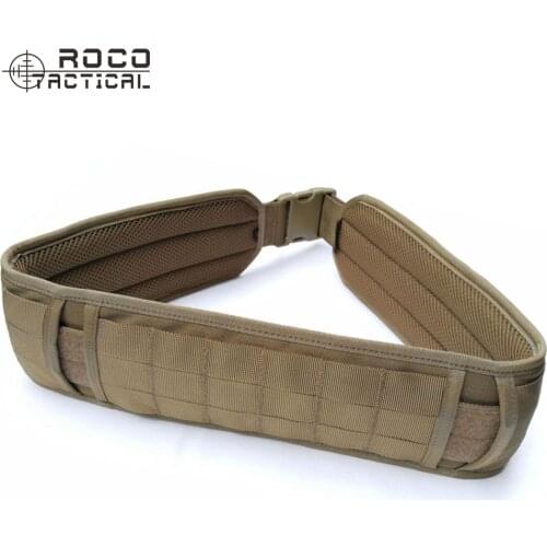 ROCOTACTICAL Tactical Molle Waist Belt Tactical Hunting Molle Battle Belt Military Combat Padded Patrol Belt Tactical Waistband