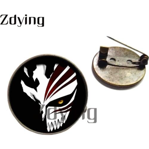 Zdying Fashion BLEACH Anime Brooch Pin Badge Glass Photo Cabochon Accessories For Hat Backpack Clothes Decoration CN073