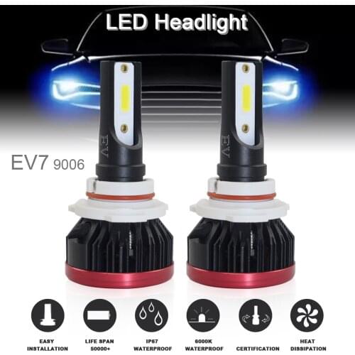 1Pair Super Mini 9006 HB4 120W 20000LM 6500K Car COB LED Chips Headlight Bulbs Conversion Kit Lamps Universal Auto Headlamp