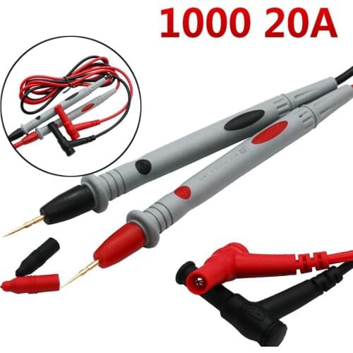 110cm Digital multimeter Test stick Multi meter Probe pen Needle Tip Leads Pin universal 1000V 20A Wire Cable Feelers