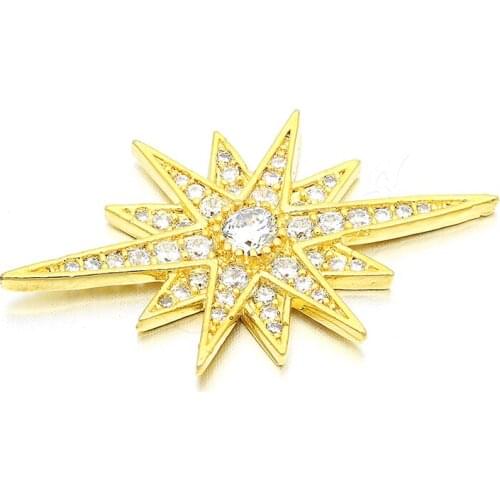 18mm*31mm gold pendants copper cubic zirconia for diy CZ pendant fashion jewelry Findings