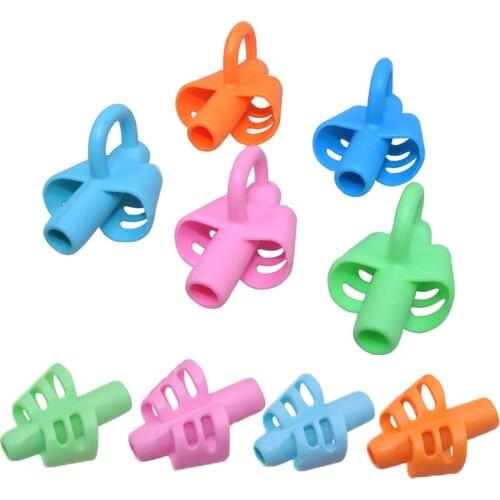 200 Pcs Children Writing Pencil Pen Holder Kids Learning Practise Silicone Pen Aid Holder Posture Correction Device for Students