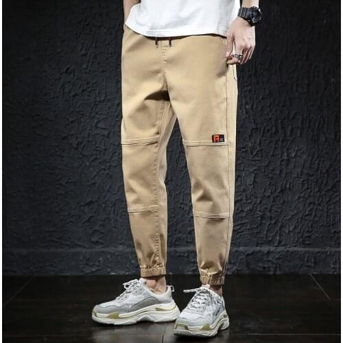 2021 Spring And Summer Loose Korean Elastic Harem Pants Drawstring Workwear Casual Fashion Trend Jogging Pants Men