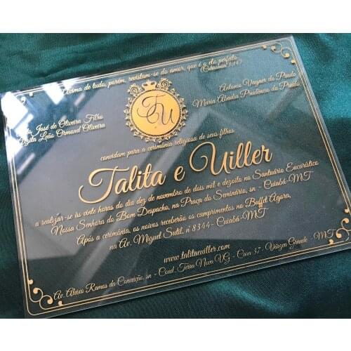 Wedding Acrylic invitations cards personalized faire part mariage invitation de boda wedding cards acrylic invitations 10pcs