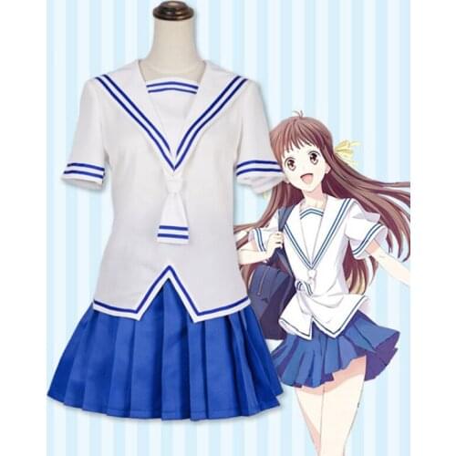 Anime Fruits Basket (2019) Cosplay Costumes Tooru Honda Cosplay Dress Halloween Party Yuki Souma Cosplay School Uniform