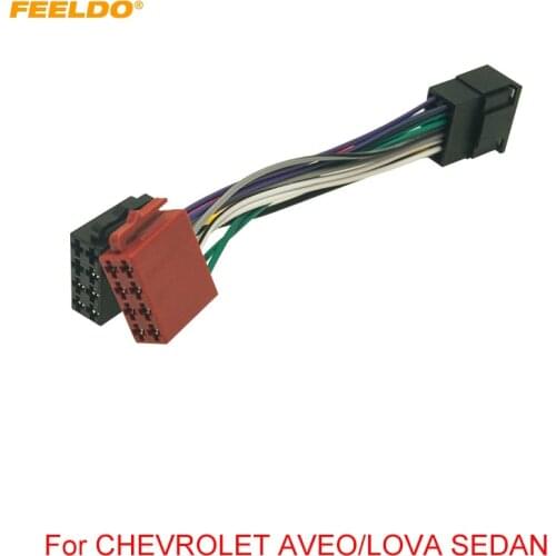 FEELDO 1PC Car Stereo Radio Conversion Plug Adapter For Chery Chevrolet 16PIN To ISO Original Head Units Wire Harness