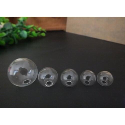 Free ship!! Clear empty ball shape glass globe jewelry Glass vial pendant glass bottle bubble cover dome necklace