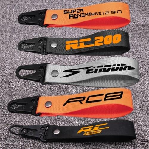 Motorcycle Key Holder Chain Keychain for KTM Duke 690 Enduro RC8 125 200 Super Adventure 1290 Motocross Strap Key Ring Keyring