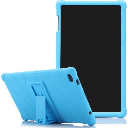 Case for Lenovo Tab 4 10 Plus Tab4 8 Kids Case Soft Silicone Shockproof Cover with Kickstand Tablet Funda