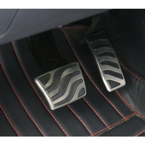 For Jeep Cherokee 2014-2016 2Pc Stainless+ABS Car Interior Gas Pedal Brake Footboard Pad Decor Panel Cover Trim styling