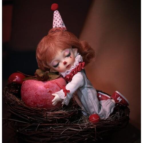 Fairyland Pukifee Jon 1/8 clown Doll BJD Resin Body Model Girls new Fullset with face up Toy Gifts joint doll