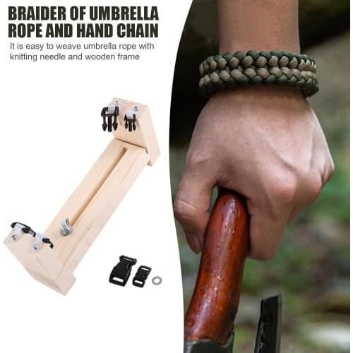 Wristband Maker Paracord Equipment Professional Parts DIY Knot Wood Weaving Rope Supplies Portable Jig Bracelet Maker