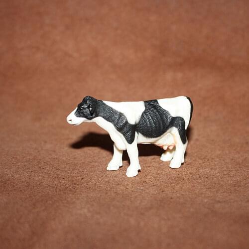 Simulation Farm Animals Cows Model Cartoon Black White Bull Miniatures Action Figure Childrens Cognitive Toys Home Scene Decor