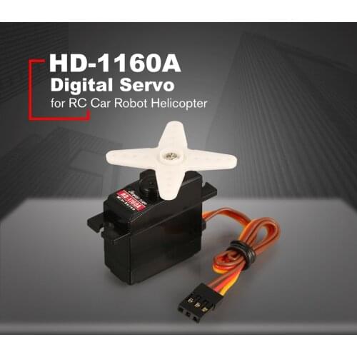 Power HD HD-1160A 3kg Steering Torque Digital Plastic Gear Mini Servo for RC Car Buggy Robot Helicopter Drone Spare Parts