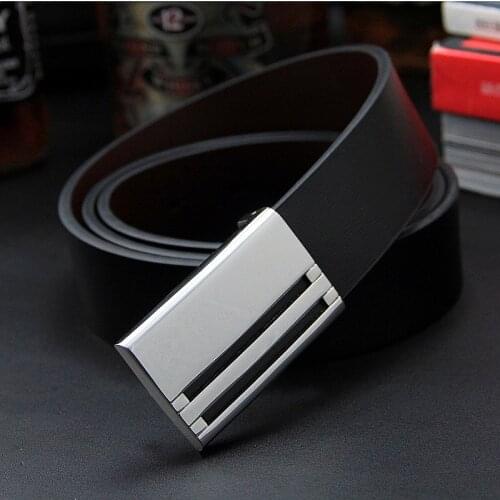 2018 Mens real leather belt male genuine leather belt men cowskin belt for Suit gentleman style Trousers Strap
