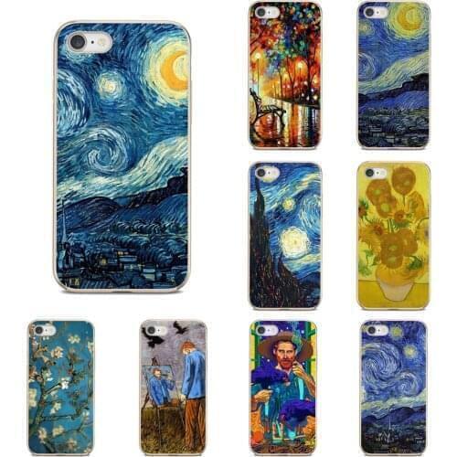 Soft Transparent Shell Covers For Motorola Moto C E4 E5 G5S G6 Plus G G2 X4 Z2 Z3 Play Vincent Van Gogh The Starry Night