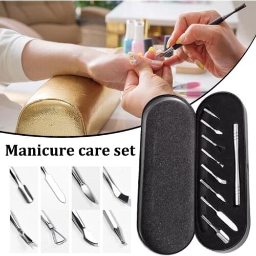 8-in-1 Manicure Set Portable Professional Grooming Kit Stainless Steel Nail Cleaner Tools For Fingernail Nails Accesorios DL