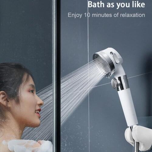Adjustable Pressurized Shower Head Water Saving Flow ABS Rain High Pressure Spray Nozzle Bathroom Accessories Shower Spray