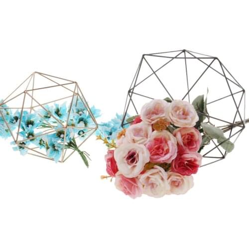 New Hot Sale Garden Wedding Air Plant Flower Hanging Holder Bronze for Wedding Air Plant Hanging Rack Flower Holder Decoration