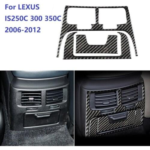 Fit For LEXUS IS250C 300 350C Interior Carbon Fiber Rear Air Condition Vent Cover Trim Air Outlet Car Accessories Stickers