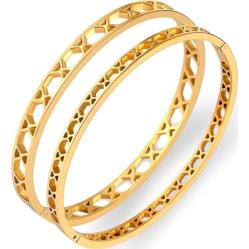 Hot Sale Metal Cuff Bracelets Armband Gold Bangle Bracelet For Women Bracelet Stainless Steel Pulseiras