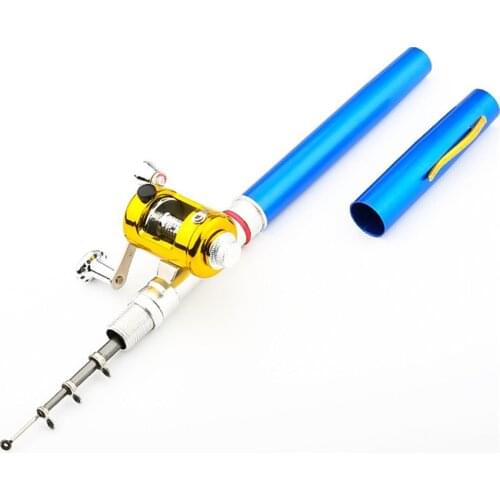 Pen Holder Fishing Rod Ultra Short Sea Pole Portable Pocket Aluminum Alloy Shell Reinforced Explosion-proof Ring Rod