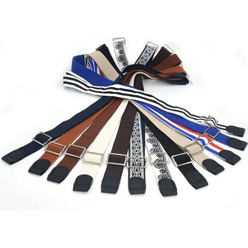 Women Shirt Stays Stretch Belt Invisible Elastic Web Strap Belt with Flat Buckle for Jeans Pants Dresses