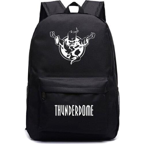 Thunderdome Black Backpack Teen Casual Backpack Elementary School Backpack boys girls students schoolbag Travel mochila