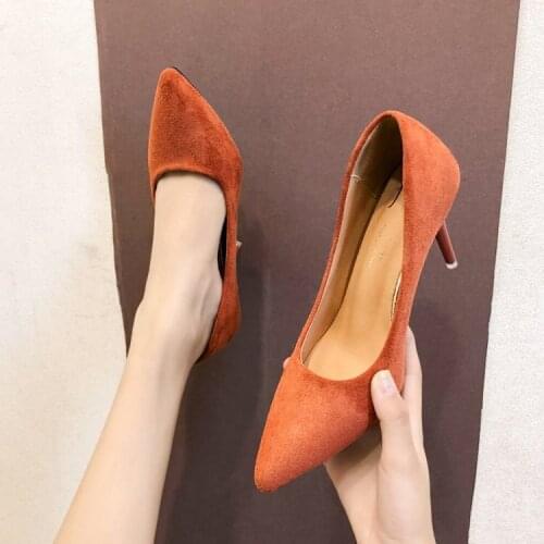 Uj8High Heels Fine Heeled Shoes Sandals Ladies Lace-Up Shallow Mouth Slip On Branded Pumps Pointed Wedge Stiletto