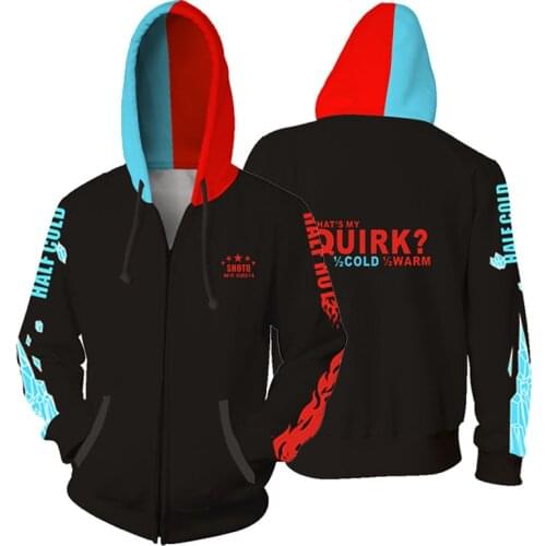 Boku No My Hero Academia Midoriya Hoodies Izuku Todoroki Shoto Cosplay Costume Men Women Sweatshirt Jackets Coat