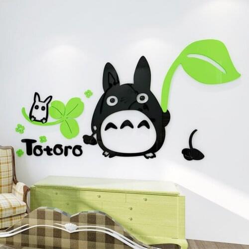 Totoro Wall Decal Removable Kid Nursery Vinyl Wall Stickers For Kids Rooms Cartoon Animal Bedroom Baby Decor