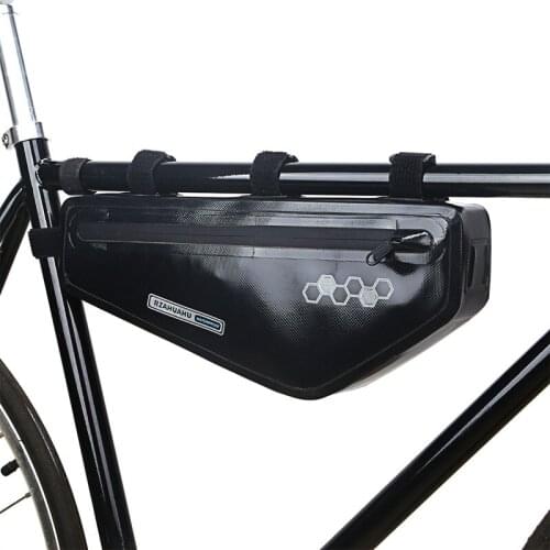 PVC Triangle Front Frame Travel Bicycle Bags Fixed Tools Kit Storage Large Capacity Moutain Bike Waterproof Folding Bags