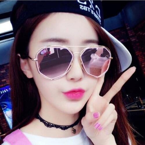 Veshion Sunglasses Women Men Gradient Polygon Sun Glasses for Male Female Vintage Retro Elegant Luxury Brand Designer Anti-glare