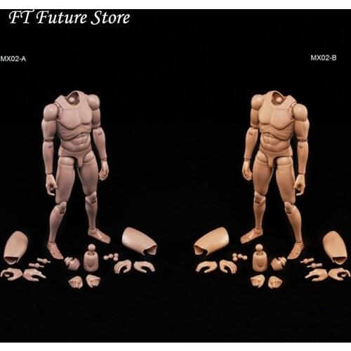 Hot Sale In Stock MX02A/B 1/6 Male Body Art Model Europe Skin/Asia Skin Action Figure & Accessory Model for 12‘’ Action Figure