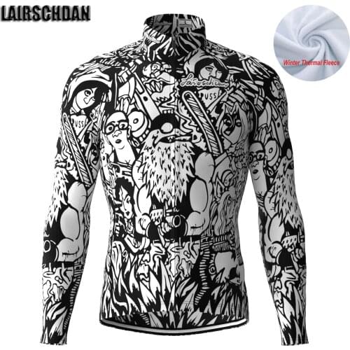 LairschDan winter thermal fleece bicycle long sleeve cycling jersey mens outdoor bike clothing abbigliamento ciclismo invernale